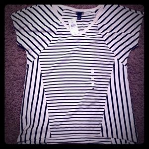 Daytrip black/cream stripe shirt